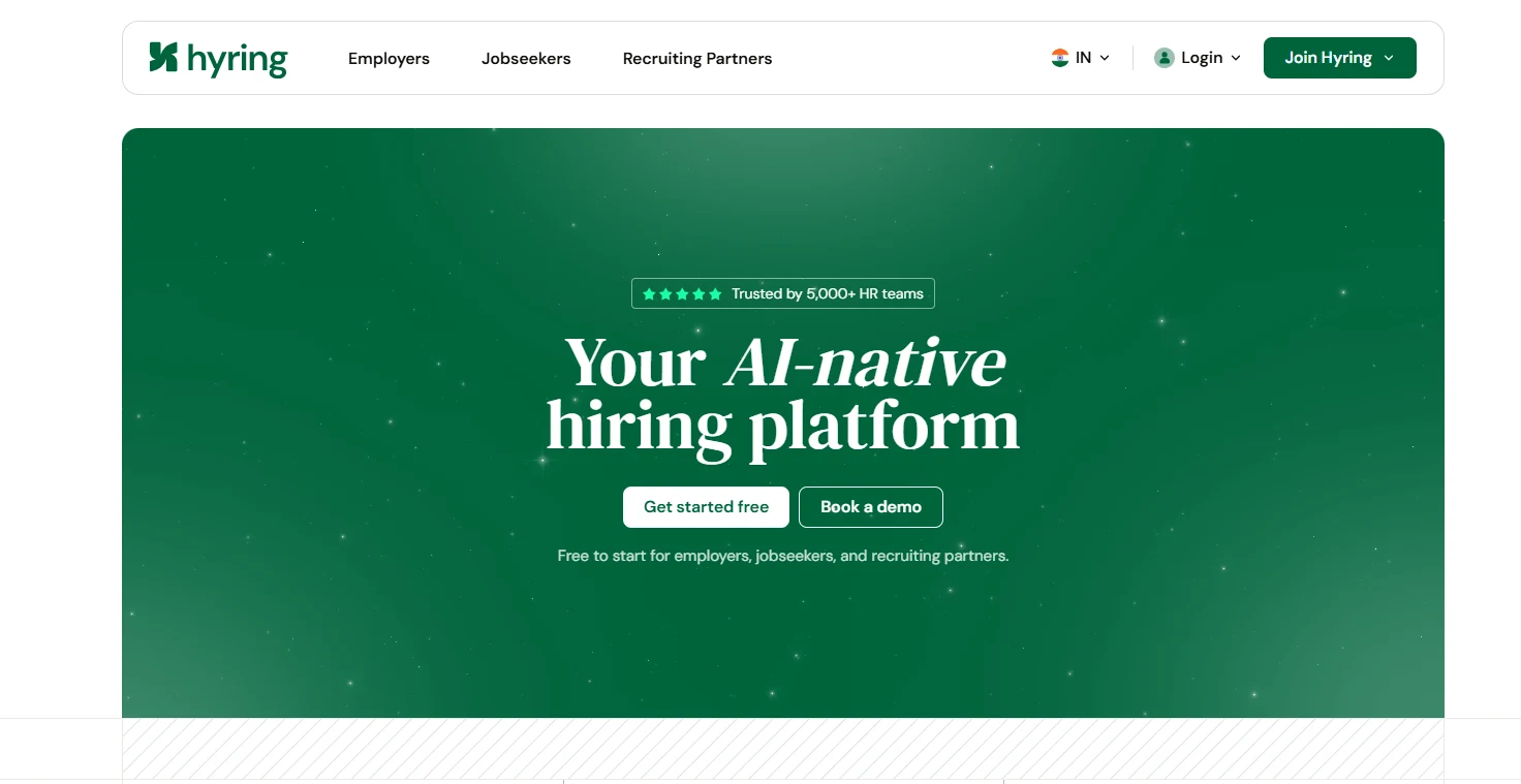 Hyring AI recruiting and phone screening software for recruiters