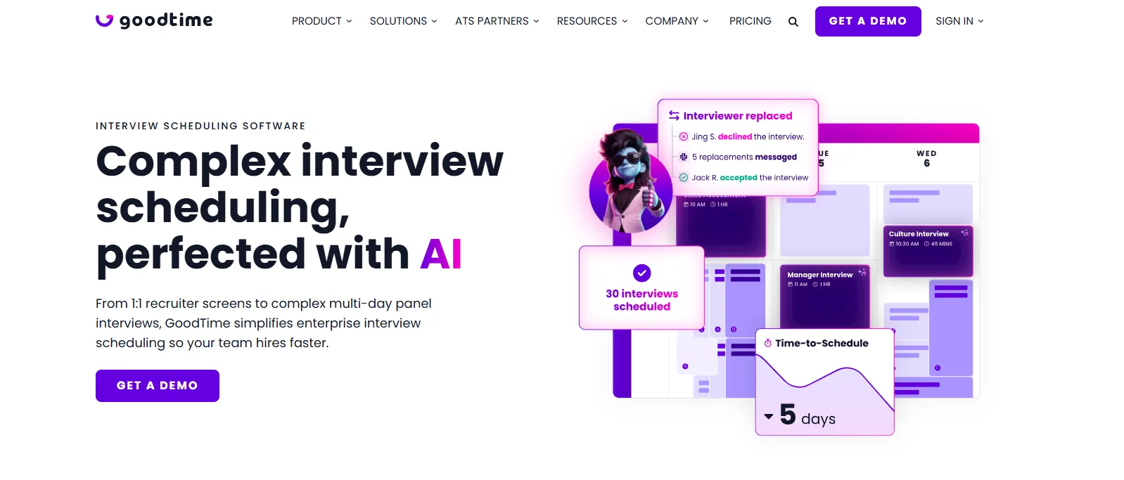 GoodTime AI-powered interview scheduling software