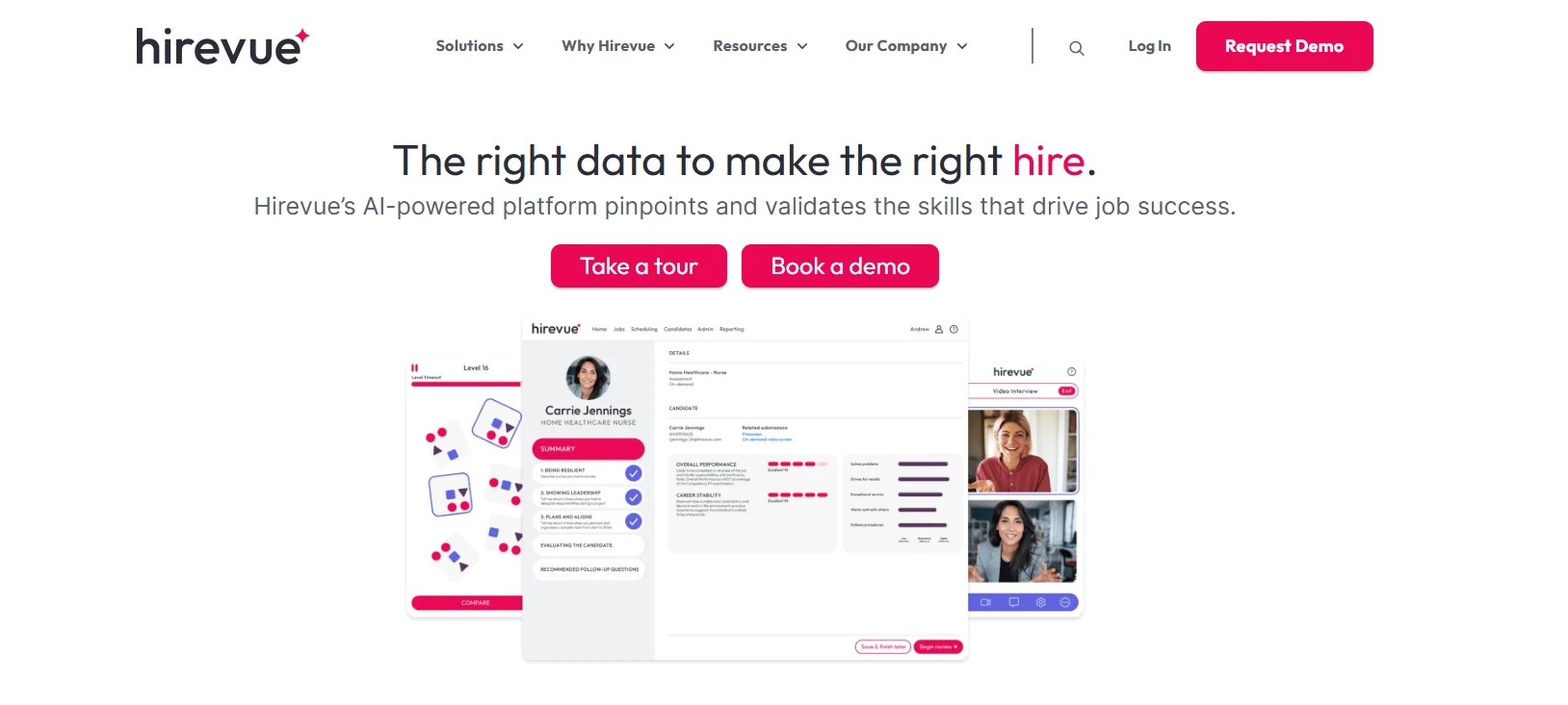 HireVue enterprise video interviewing and assessment platform