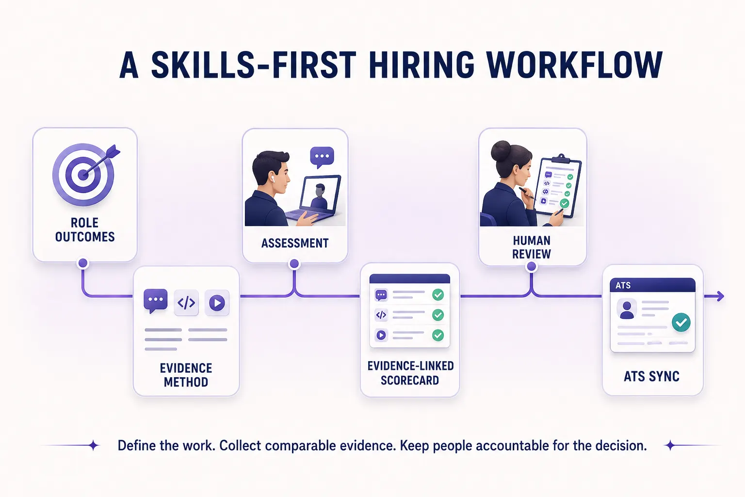 Seven-step process for implementing skills-based hiring
