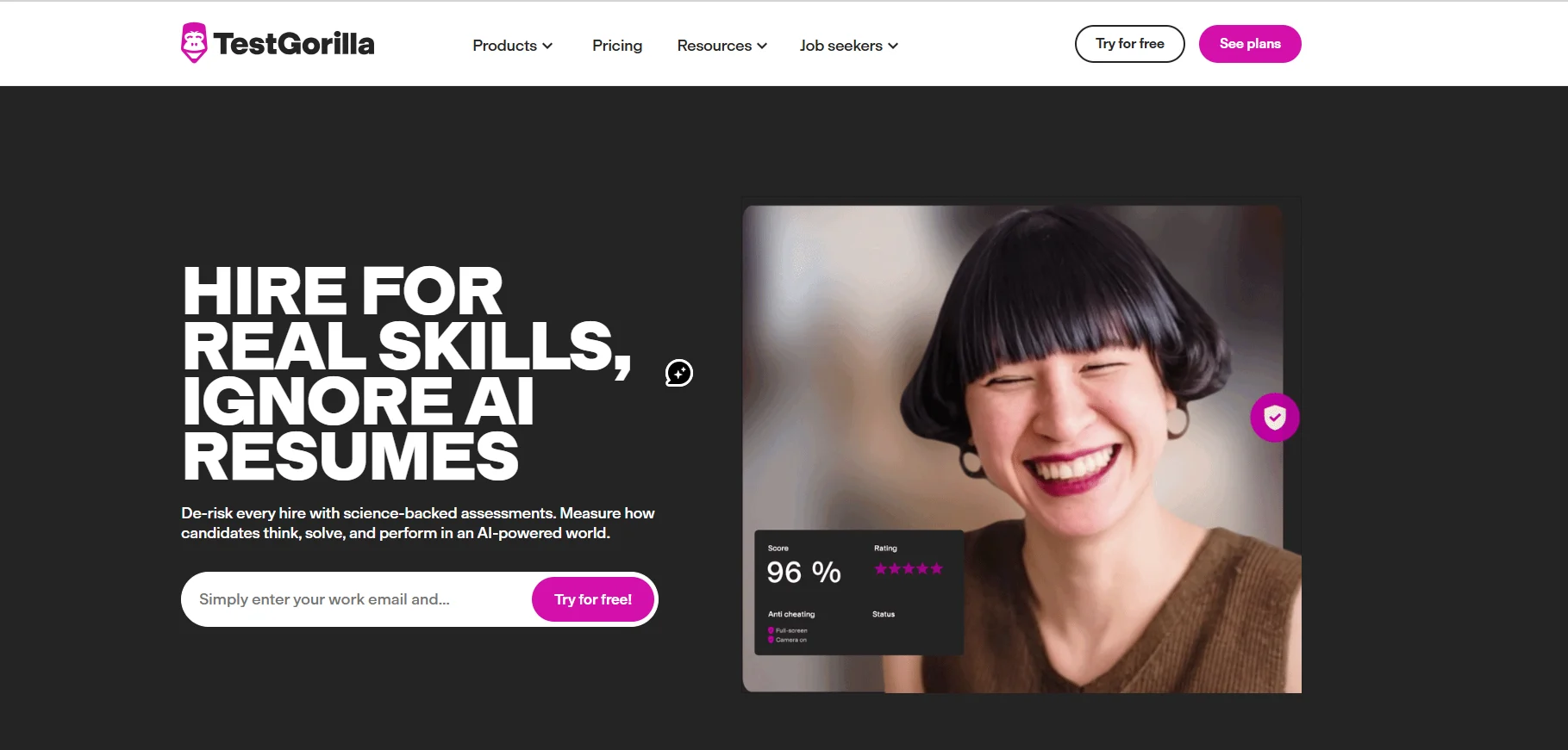 TestGorilla skills assessment platform